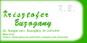 krisztofer buzogany business card